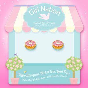 Very Berry Donut | Cutie Stud Earrings | Hypoallergenic